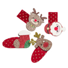 2021 New Christmas Baby Hair Clips Glitter Cartoon Deer Hat Children Accessories For Kids